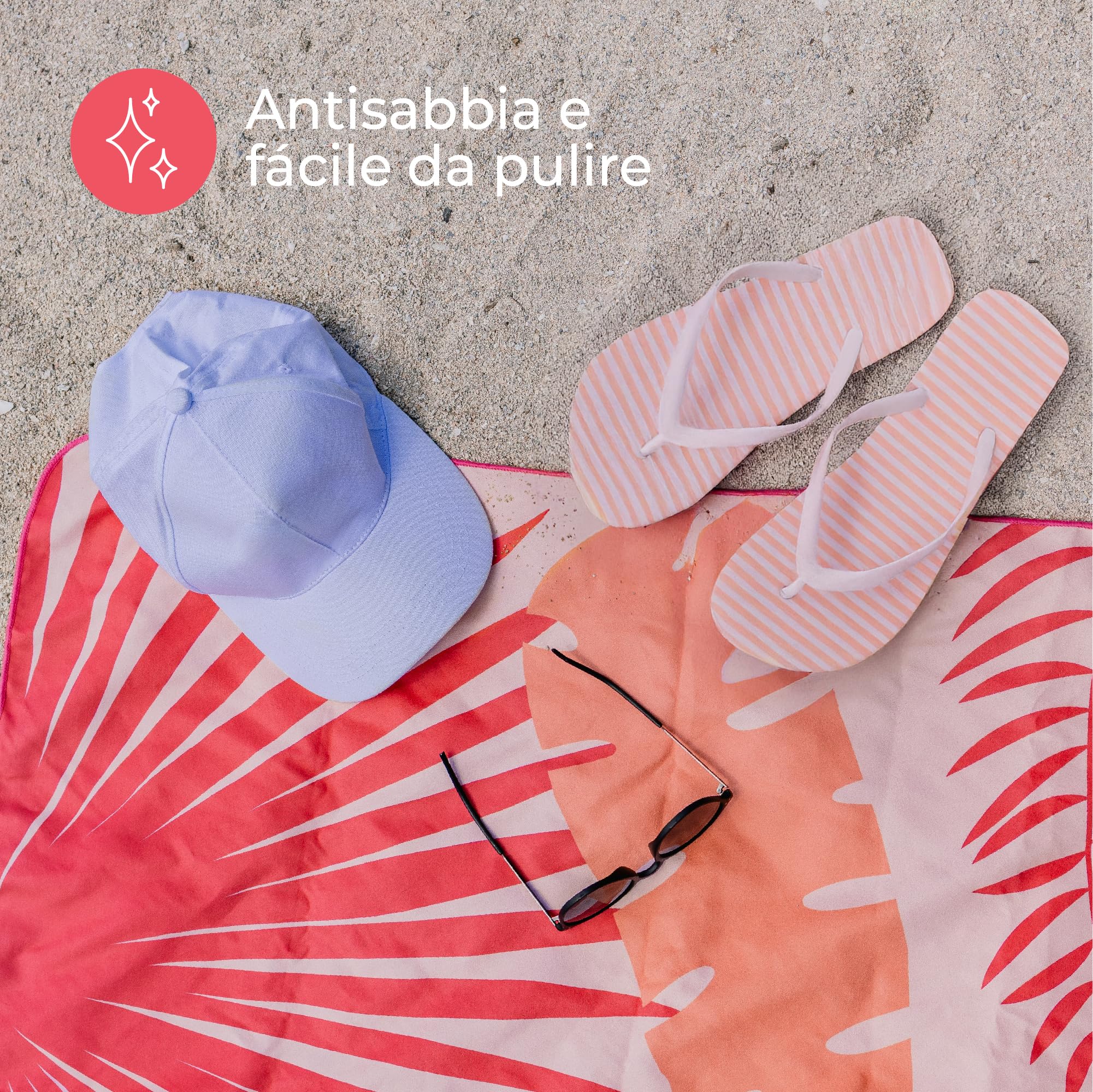 Zenacross - Telo Mare Microfibra - Asciugatura Rapida e Anti-Sabbia - Légère, fine et séchant rapidement - Asciugamano Grande Telo Mare XXL 90x180 cm - Rosa Tropicale