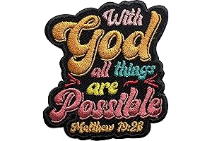 with God All Things are Possible Iron-On Patch