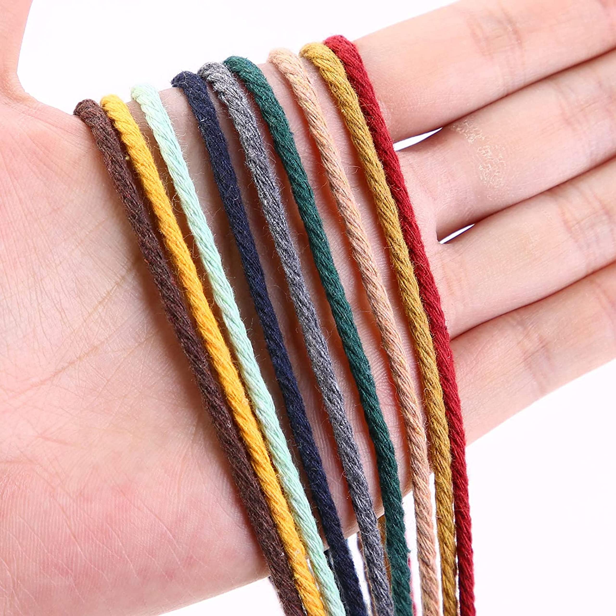 ecofynd 50 Meters Purple Colour Cotton Cord, Colour Dori for Wall Hanging Plant Hanging Craft Making, Natural Thread Rope for Handmade Plant Hanger (Cord-PPL) - Image 2 thumbnail