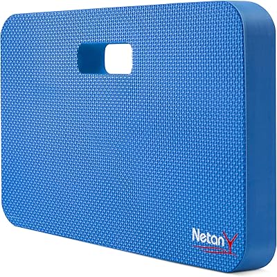 NETANY Extra Thick Kneeling Pad for Gardening, Comfortable Knee Pad Cushion, Extra Large Foam Kneeler Mat for Gardening, Baby Bath, Work, Exercise & Yoga, Mechanic, 17.8 x 11 x 1.5 in, Blue