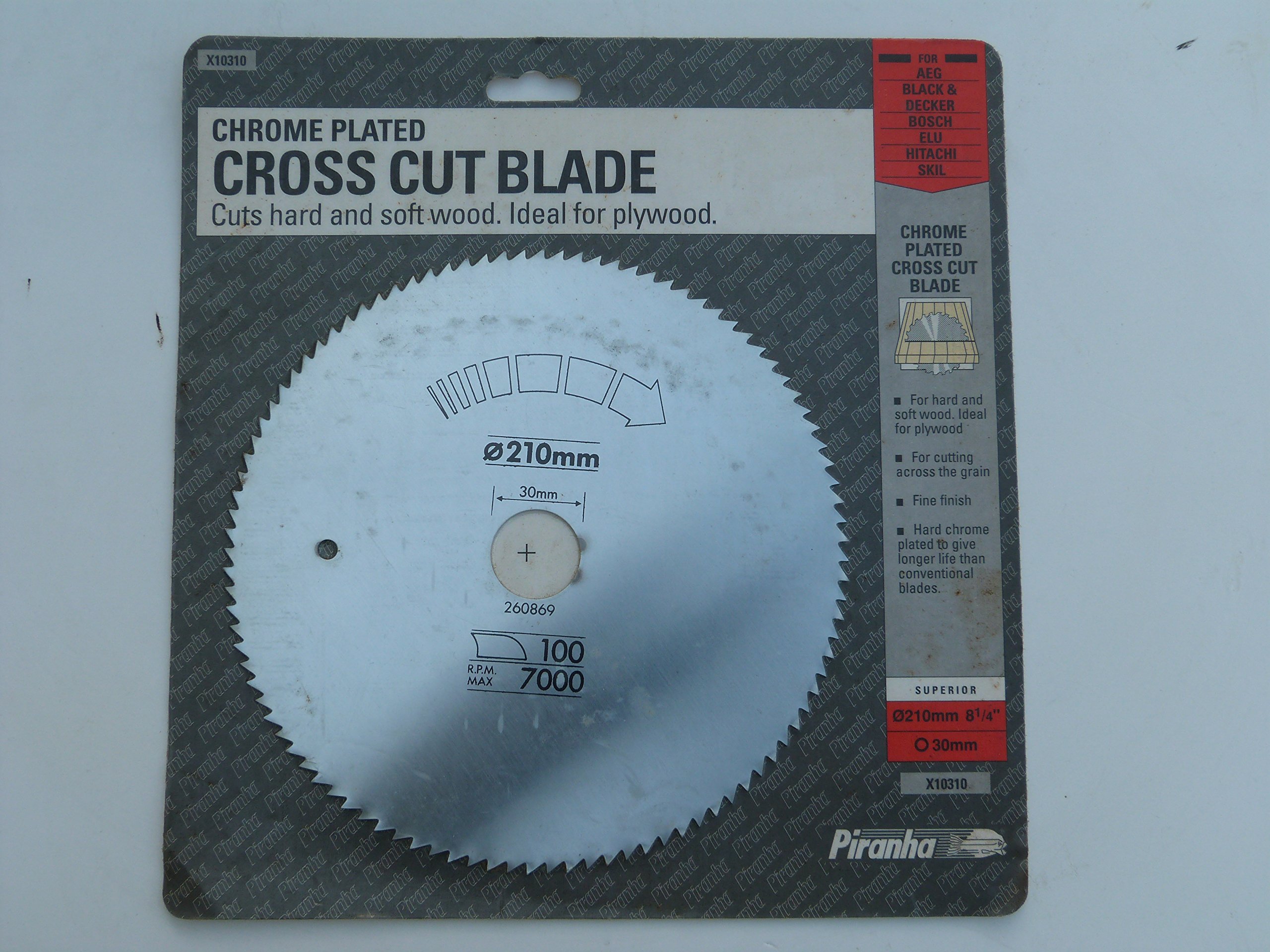Black+Decker Black Piranha By & Decker Circular Saw Blade 210Mm, 30Mm Bore X10310