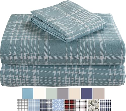 Morgan Home Fashions - Sábanas de franela turca de algodón 100% cepillada para comodidad suprema, bolsillos profundos, cálidas y acogedoras, ideales disponible en Yaxa Venezuela