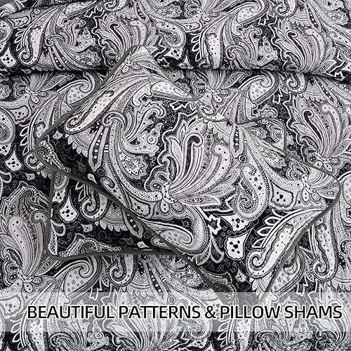 Miniatura 5 de DJY Juego de edredón floral azul, tamaño Queen, juego de colcha botánica, 3 piezas, suave, ligero, con flores azules sobre blanco, juego de ropa de