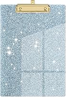 Vista 12 de Piasoenc Portapapeles de Acrílico, Tablero con Clip de Purpurina Elegante con Clip Dorado de Perfil Bajo, Diseñado para Uso en Aula, Escuela y Rosa