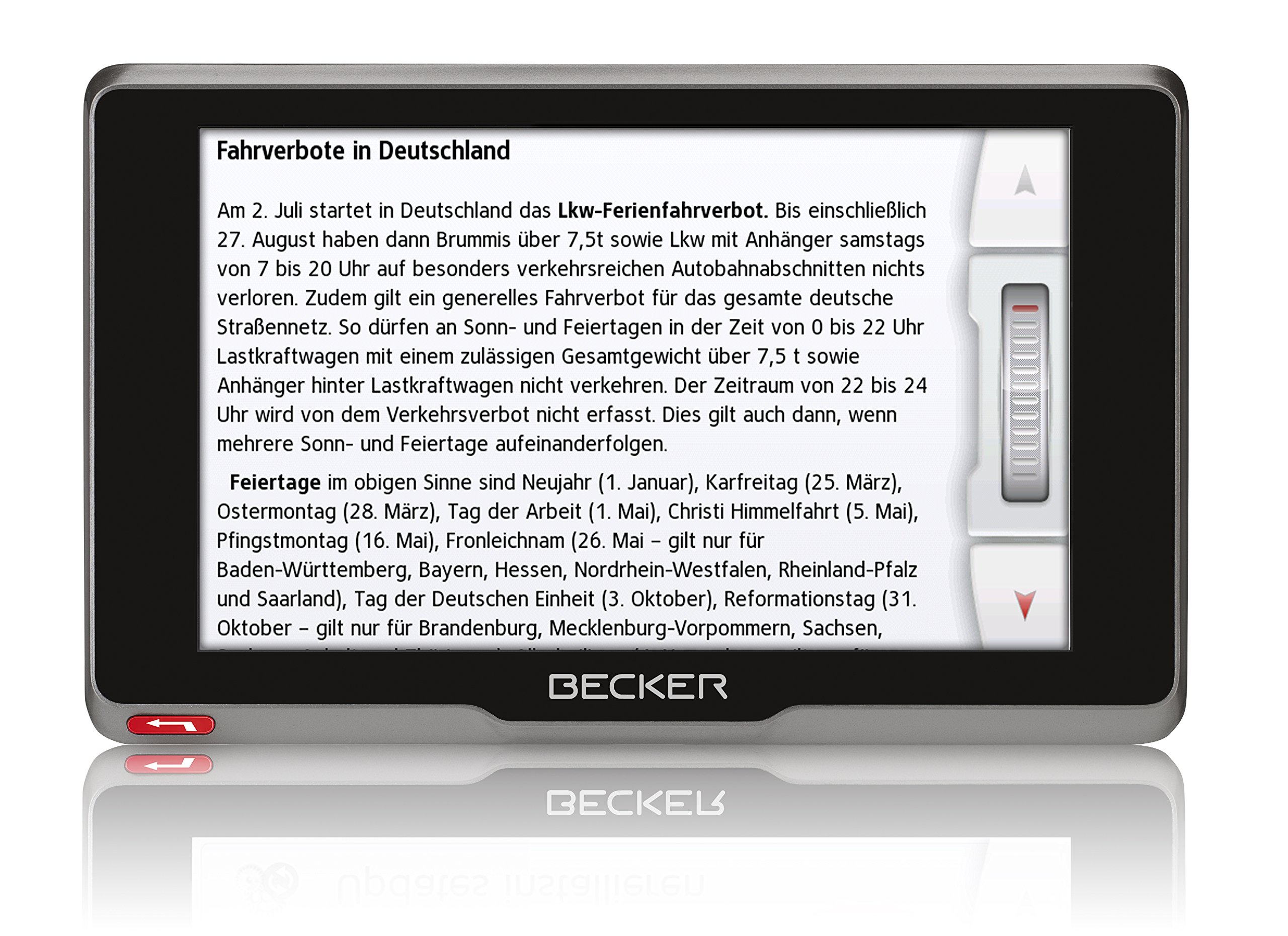 Becker 200080 transit.5s EU Truck und Camper Navigationsgerät 12,7 cm 5 Zoll kapazitives Echtglasdisplay 46 Länder