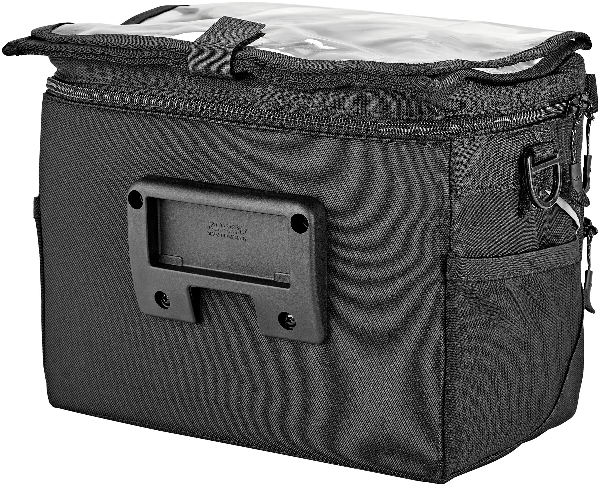 Norco 0243AS Borsa Da Manubrio - Nylon Resistente, 26x19x19 Cm, Con Tasche Rete E Attacco KLICKfix, Nero