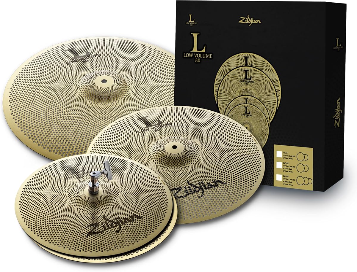 LV468 L80 Low Volume Cymbal Pack | Quiet Practice Feel, Apartment Friendly Sessions, Complete Matched Lineup, Everything a Working Drummer Needs