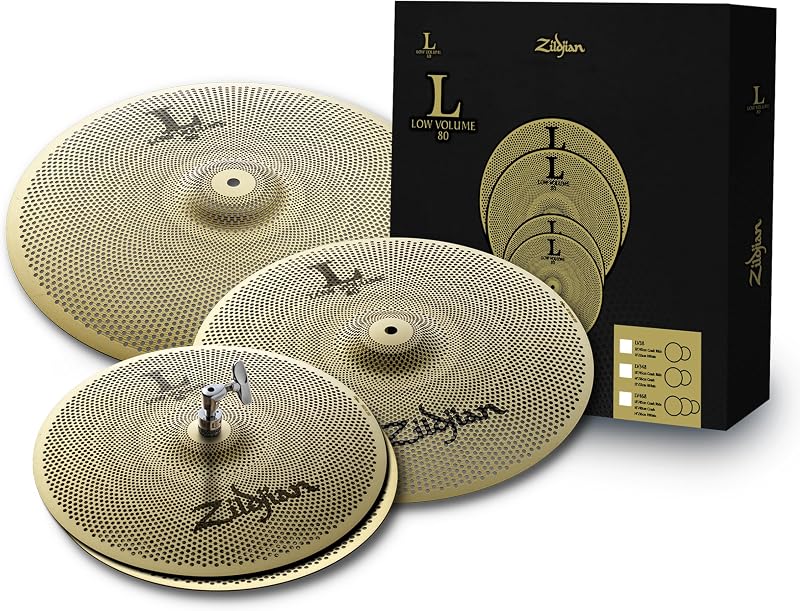 LV468 L80 Low Volume Cymbal Pack | Quiet Practice Feel, Apartment Friendly Sessions, Complete Matched Lineup, Everything a Working Drummer Needs
