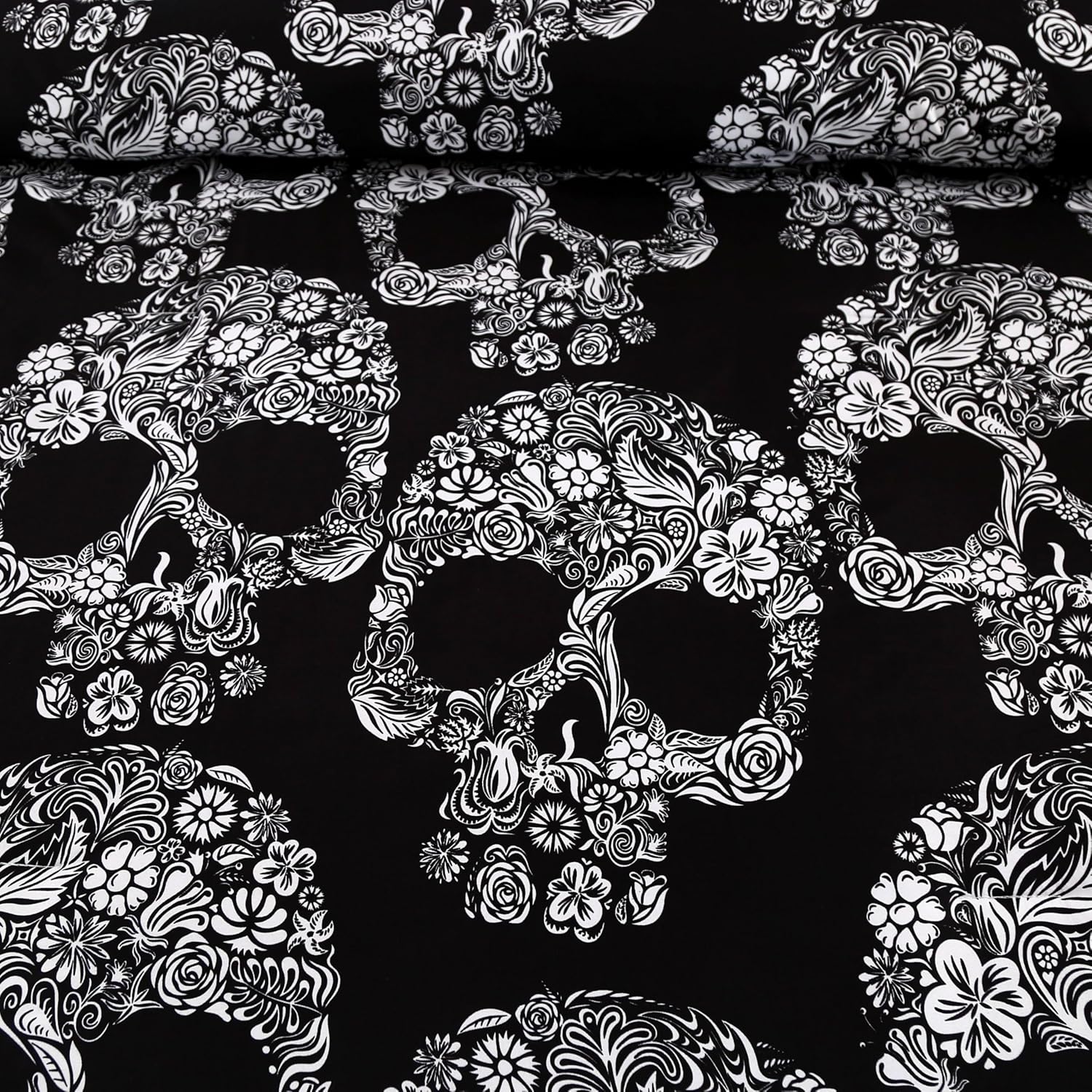 SDIII 3PCS Sugar Skull Comforter Set Twin Soft Microfiber Lightweight Goth Halloween Comforter Twin, Gothic Bedding Set for Kids Teens Skeleton Lovers