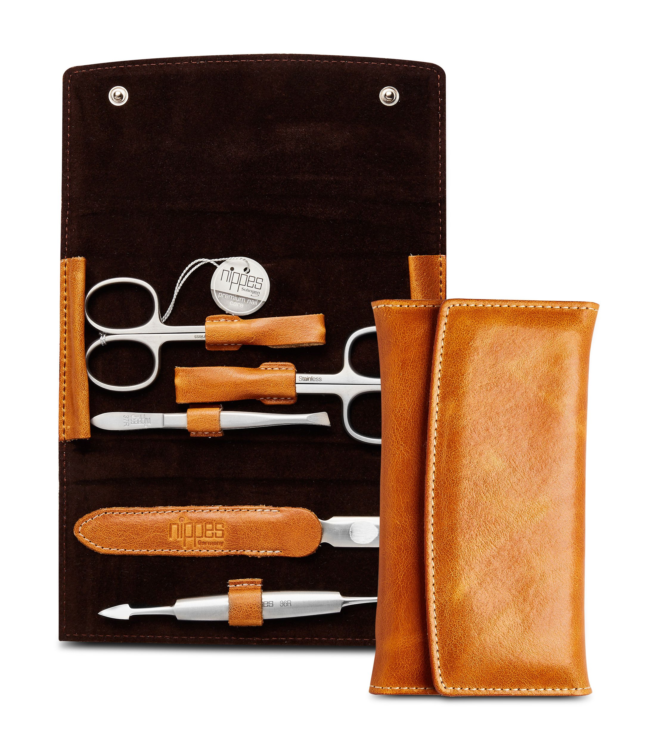 nippes Solingen Preiu Line aniküre Set Croco, 5-teilig, Vernickelt