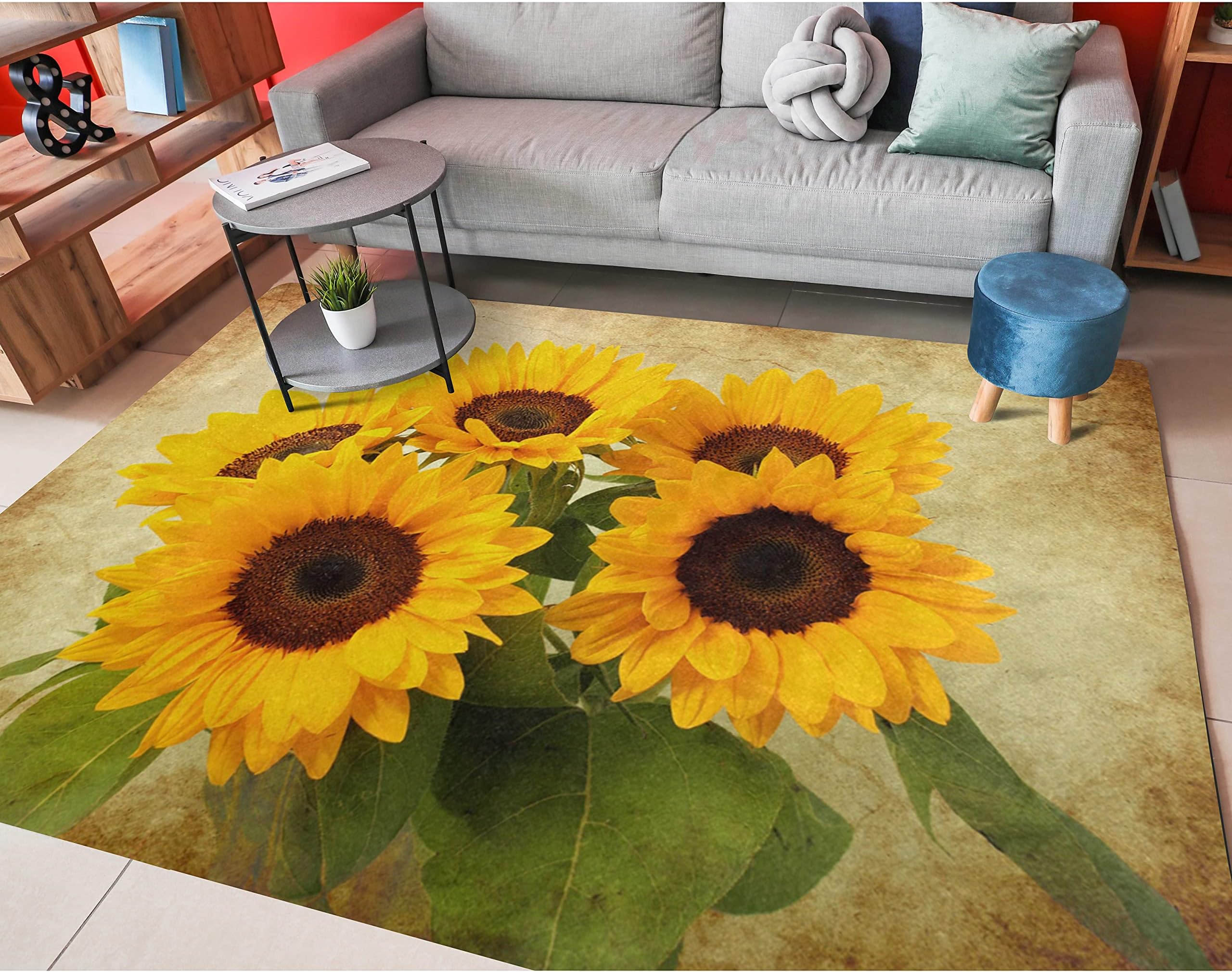 Sunflower Rug Spring Sunflower Area Rugs Carpet Living Room Indoor Outdoor Rugs