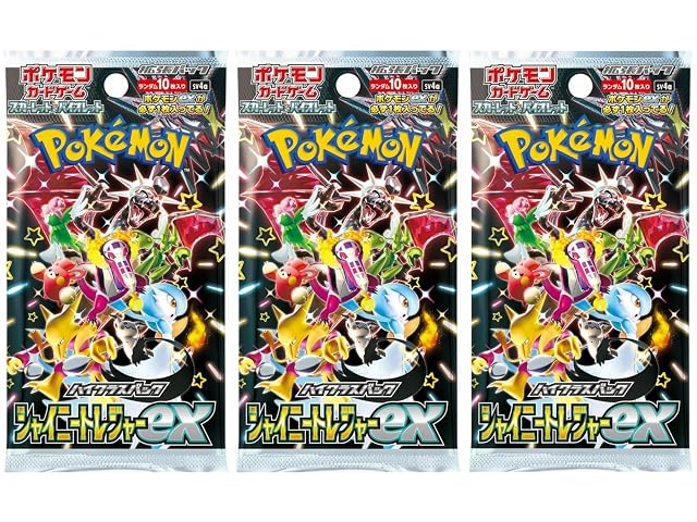 3 Packs Pokemon Card Game Japanese High Class Shiny Treasure SV4a Booster Pack 10X3 Cards