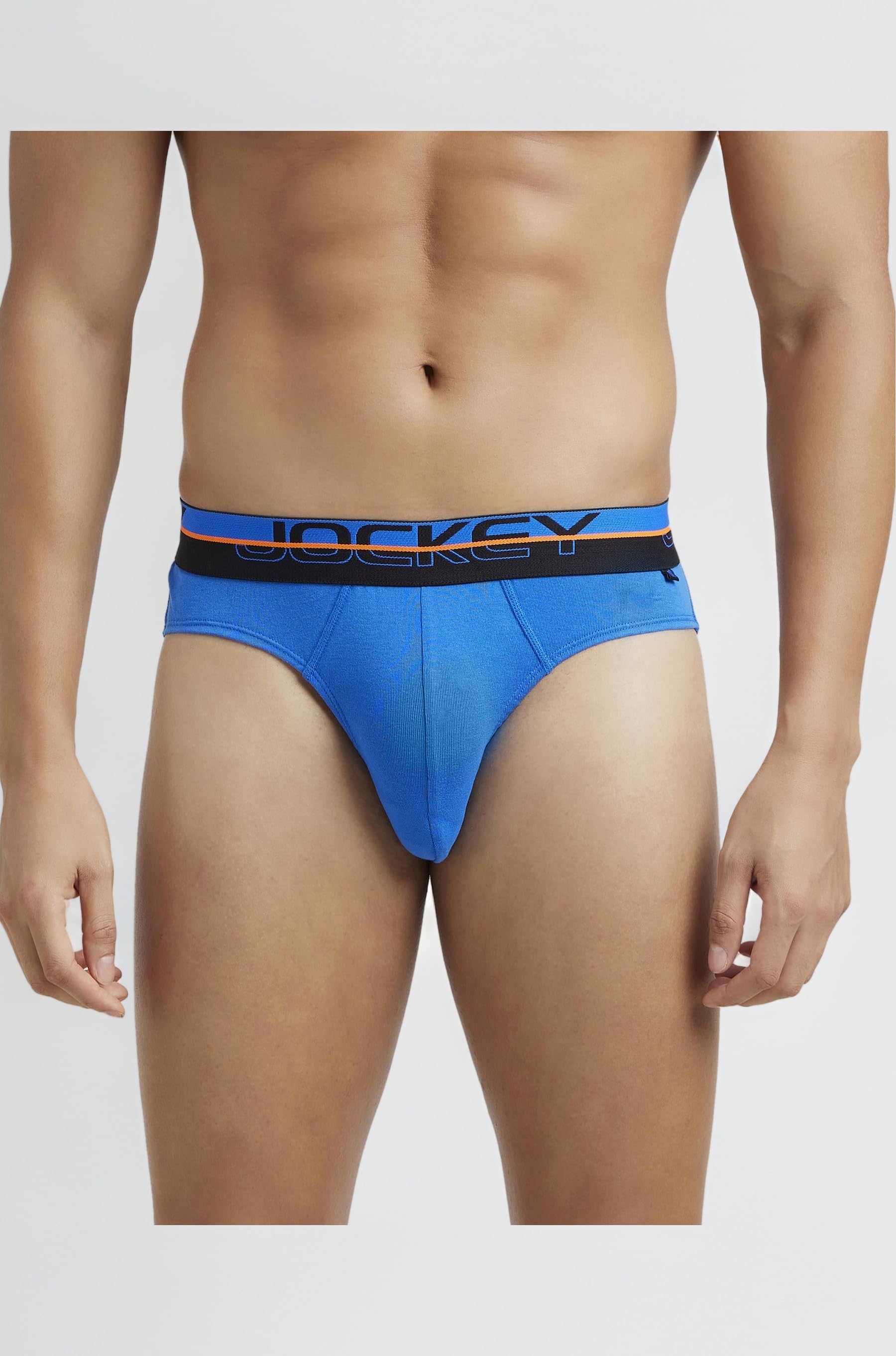 Jockey FP02 Men's Super Combed Cotton Rib Solid Brief with Ultrasoft Waistband