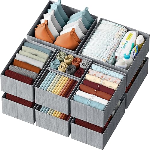 DB12 - Organizador de cajones Beige, Negro, Gris, Azul marino, Rosa, Rojo, Blanco-gris