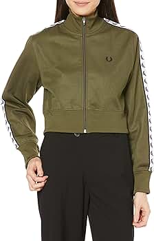 美品　FRED PERRY Cropped Taped Track Jacket Cropped Taped Track Jacket - Black | Men's Track Jackets