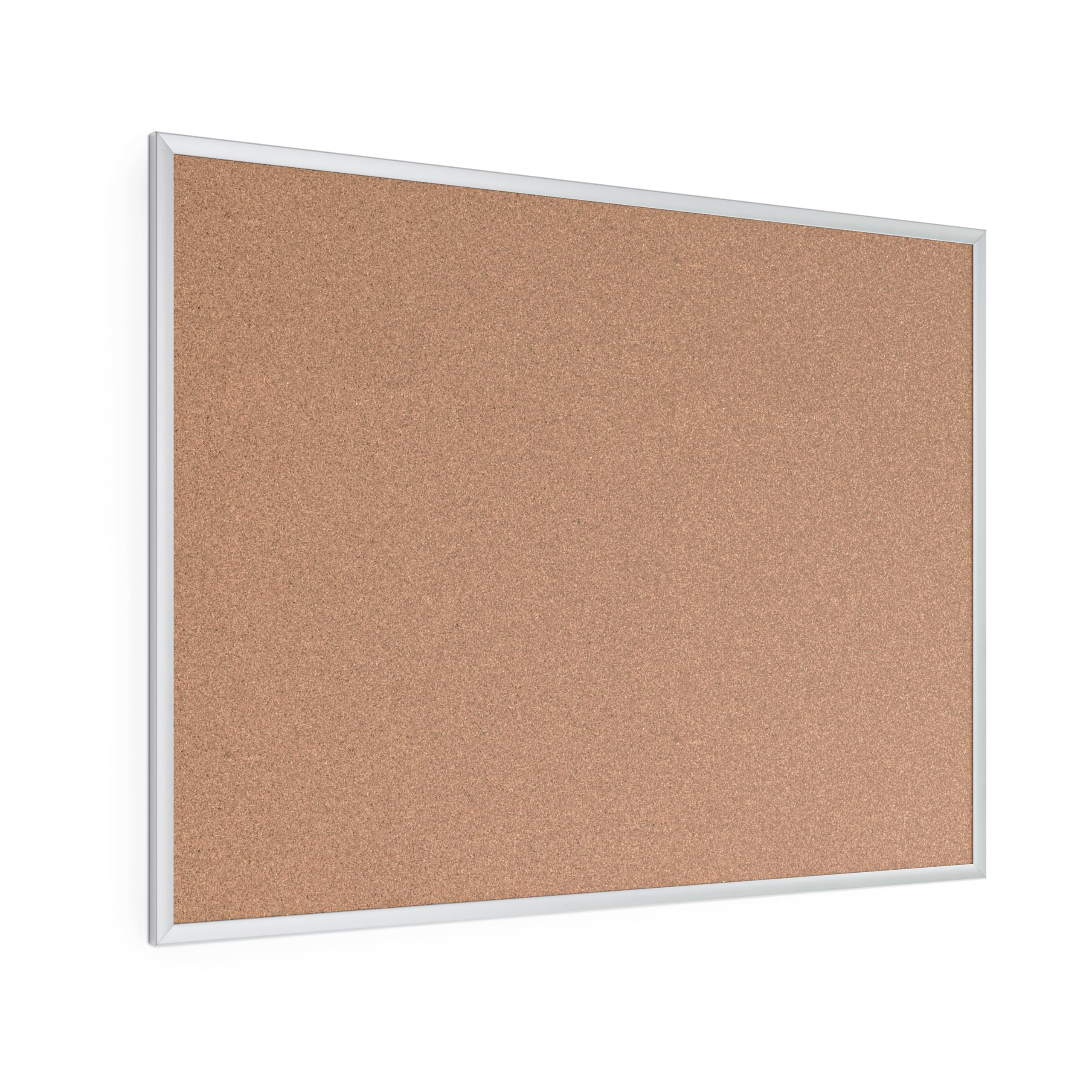 U Brands Corkboard Bulletin Board Silver Framed 36 x 48