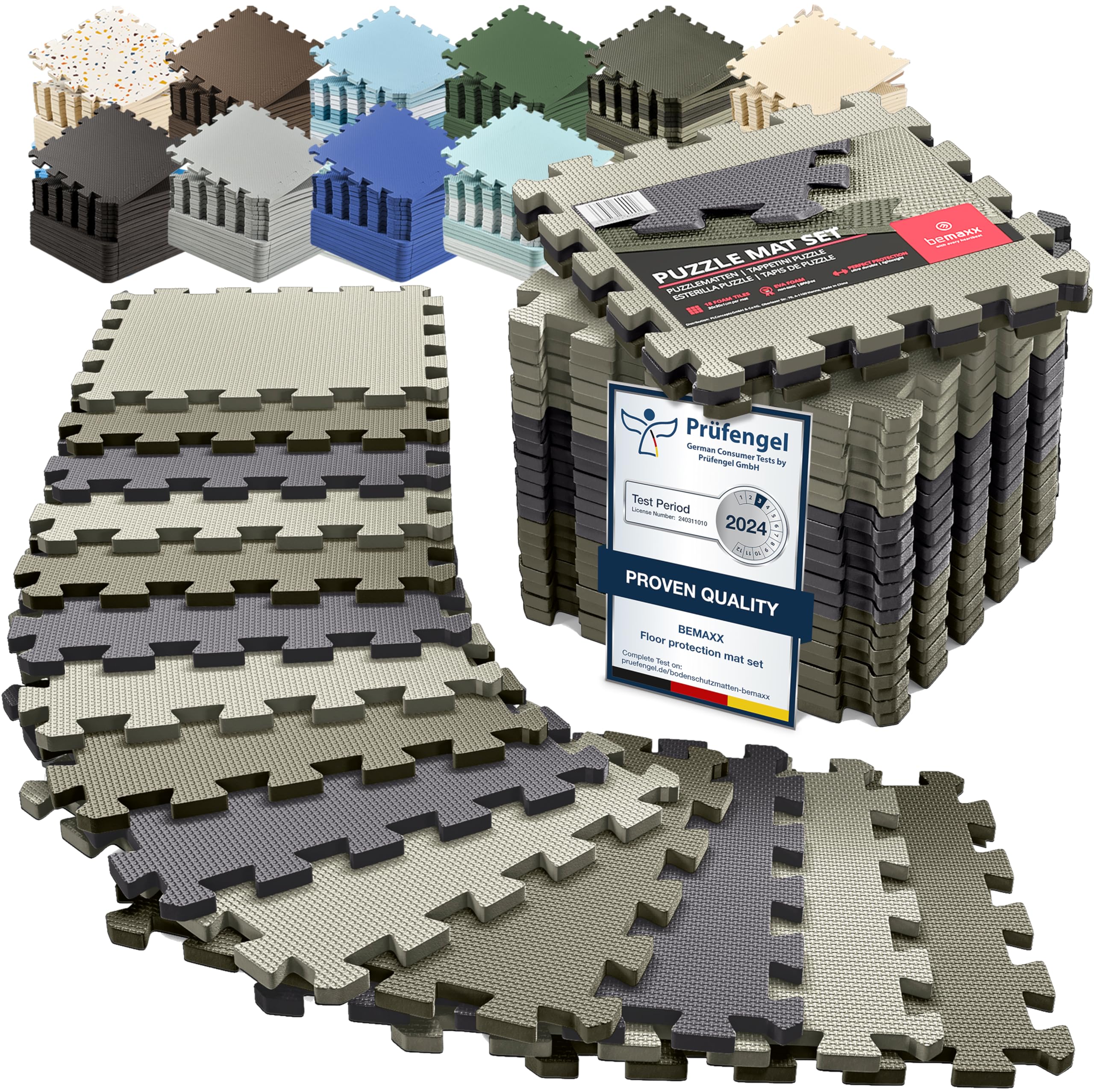 Fitness Puzzle Mat for Gym Floors | Protection Set of Foam Rubber Slabs Rubber for Sports Machines, Expandable Protective Mat Tatami Tapestry Mat Mats Weights Gym