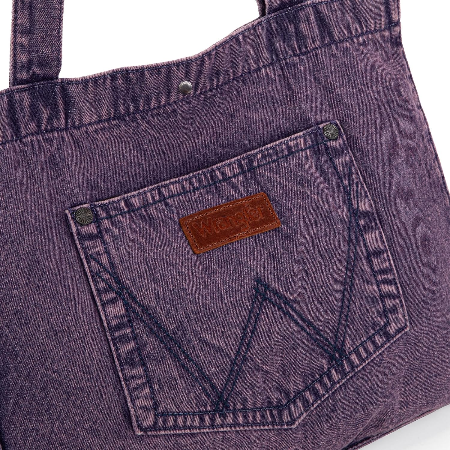 Montana West Wrangler Denim Tote Bag for Women Large Purses for Work Travel Everyday - Image 4