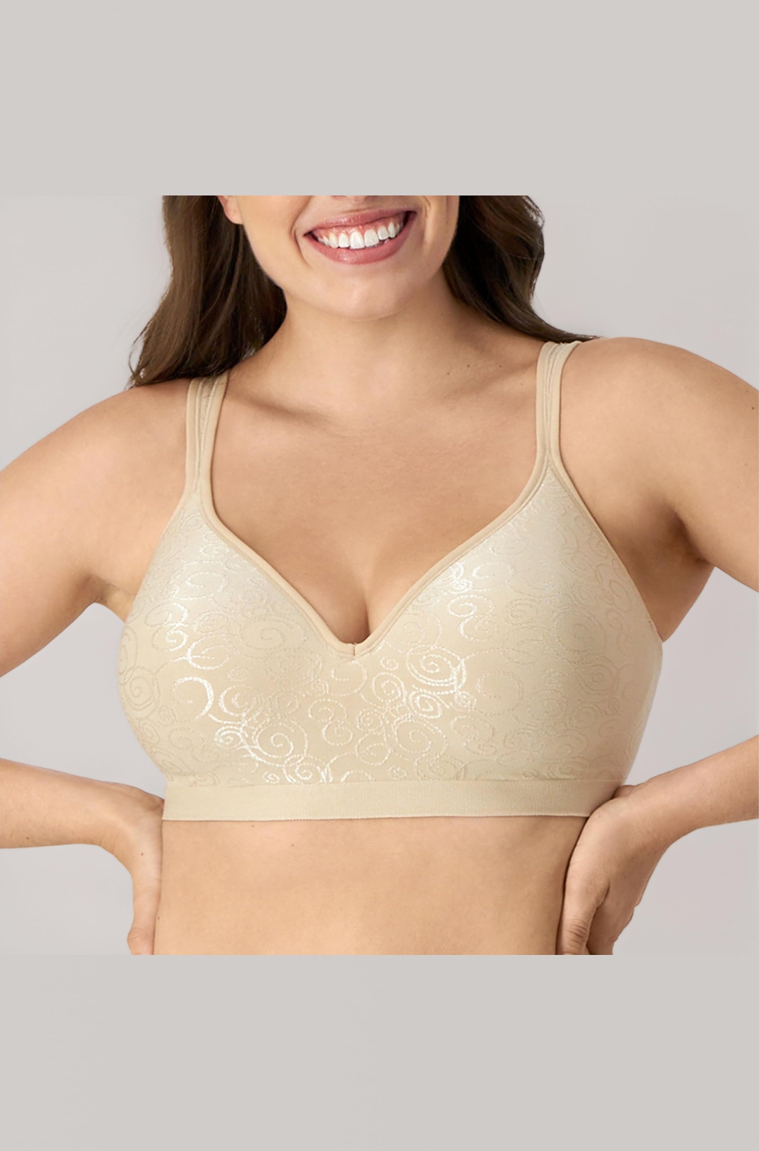 Bali Designs Women's Bali Comfort Revolution Wirefree Bra W/Smart Sizes