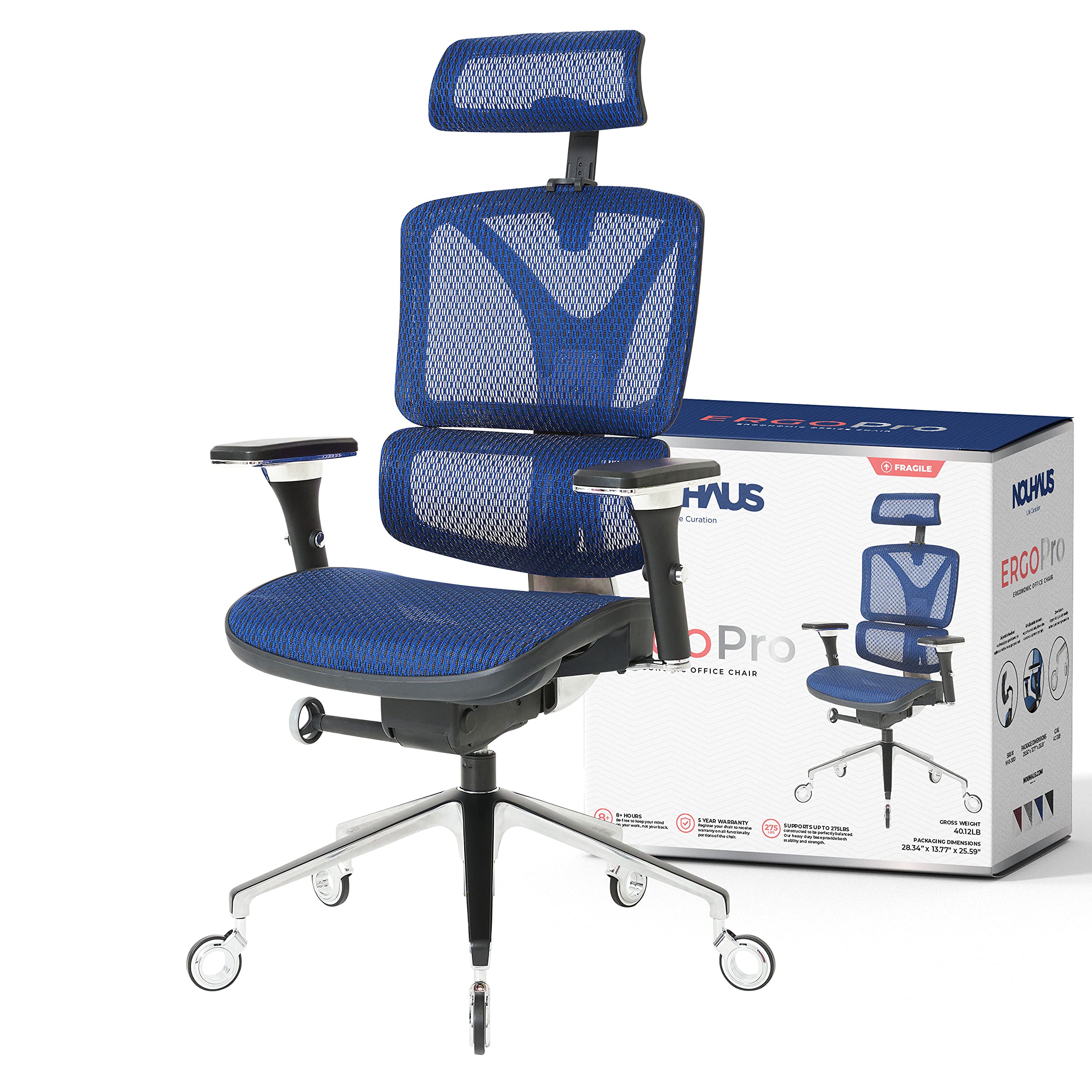 Buy Nouhaus ErgoPRO Ergonomic Office Chair with Back Support, Computer
