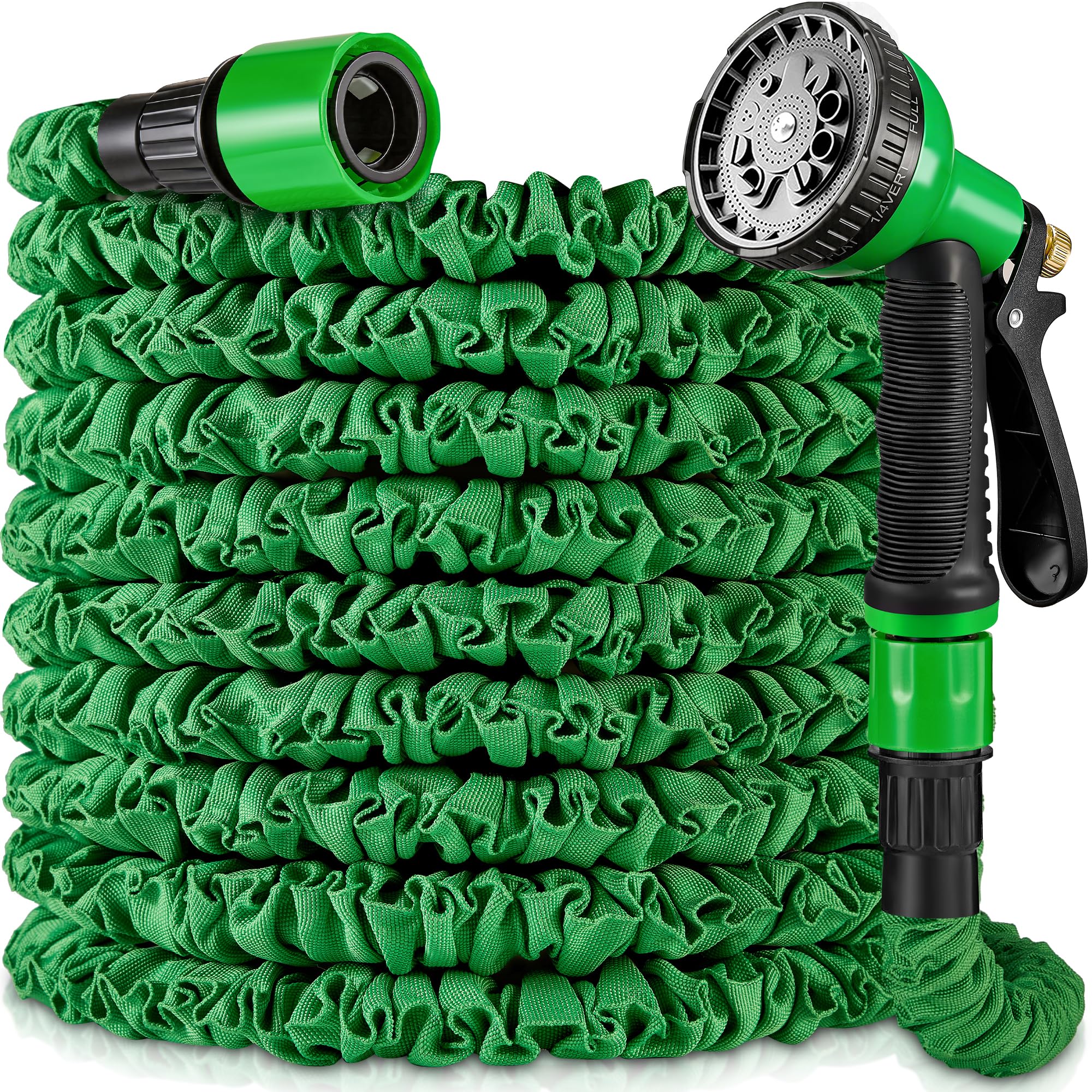 150 ft Expandable Garden Hose - Heavy Duty Expanding Water Hoses with 10 Spray Nozzle - Retractable,Flexible,Never Kink & Tangle Car Washing Pipe for Yard, Outdoor