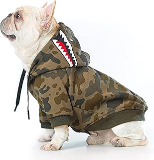 Camo Dog Hoodie Dog Clothes Extra Warm Fleece Lining Stretchy Fit for Small Medium