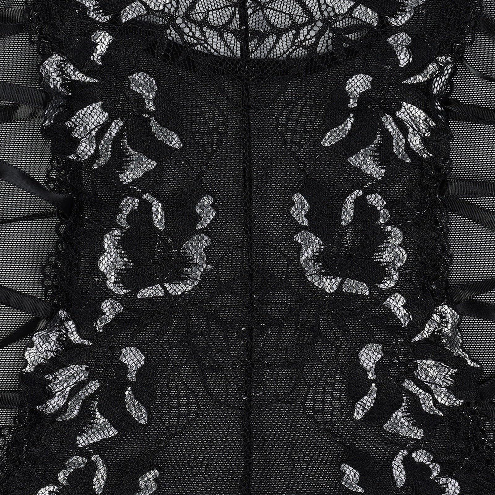 2026 Spitzen Overall mit Stahlring Suspension Hohl Strap Zwei Farbe Sexy Dessous Damen FüR Sex, Lack Und Leder