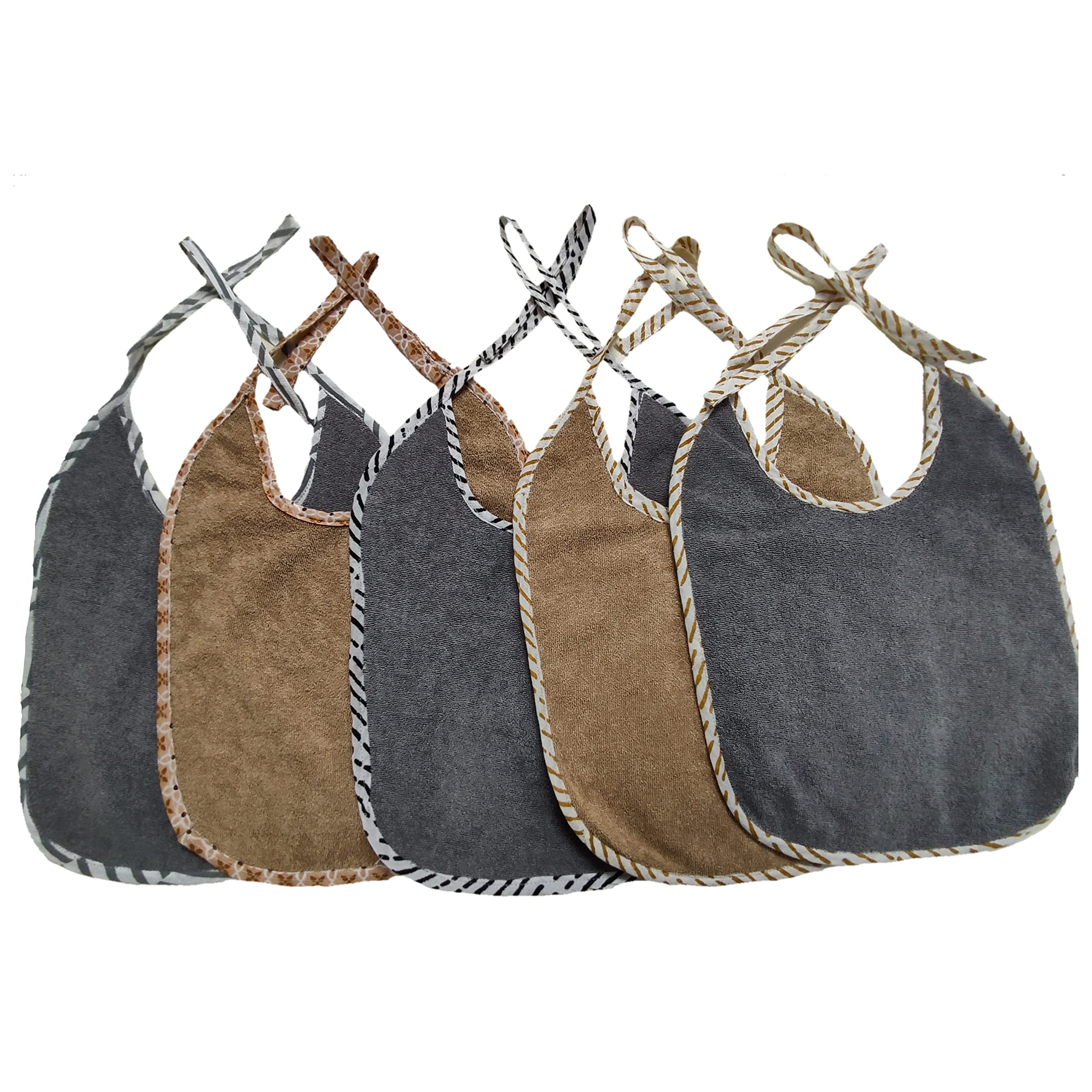 Trance Home Linen Waterproof - Quick Dry Ultrasoft Terry Baby Bibs | Toddler Bib | Reusable Washable | No Bad Odor | Bpa Free | Skin Friendly | Hypoallergenic