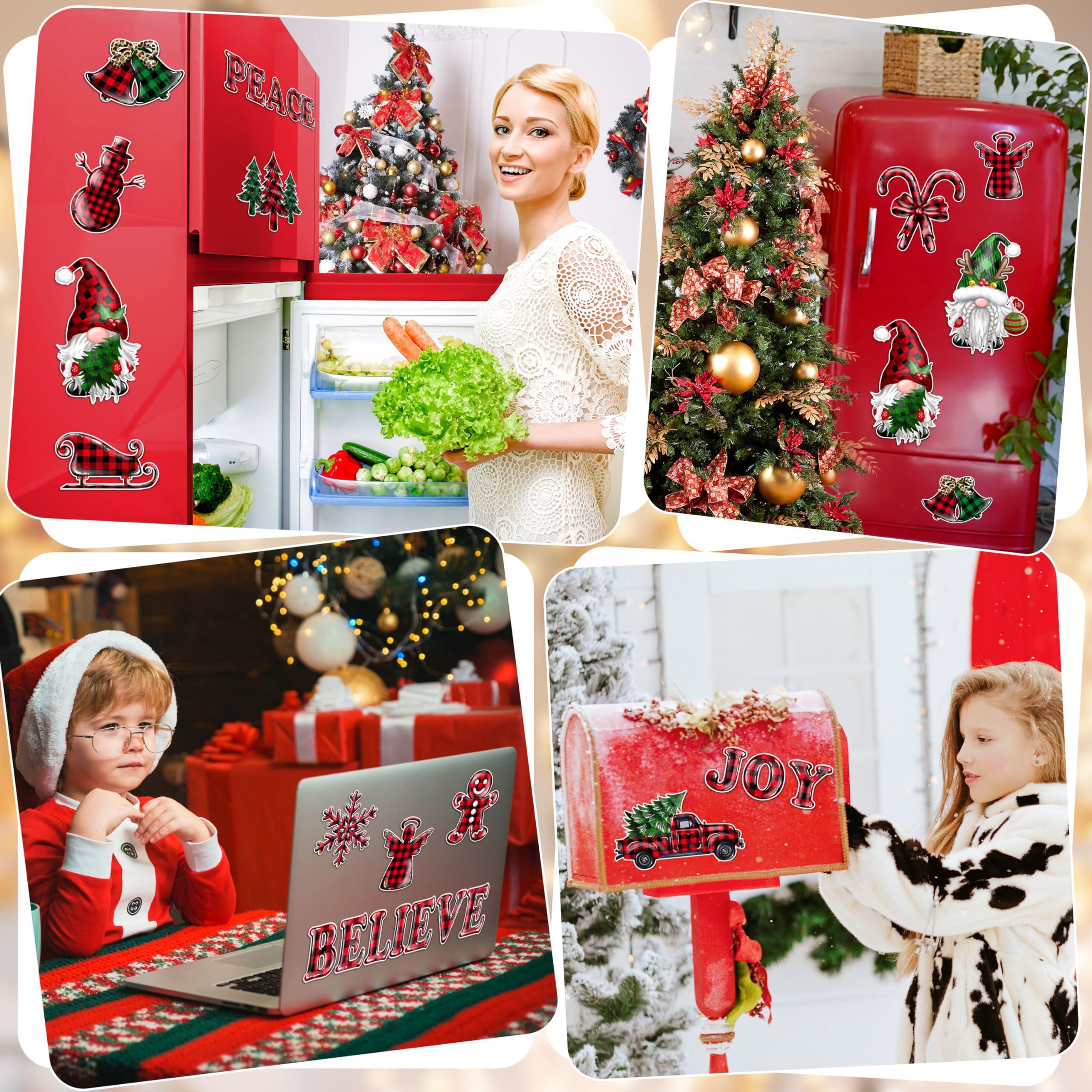 Christmas Garage Door Magnets Decor Set - 22 Pcs Merry Christmas Decorations For Door, Fridge, Car - View #4