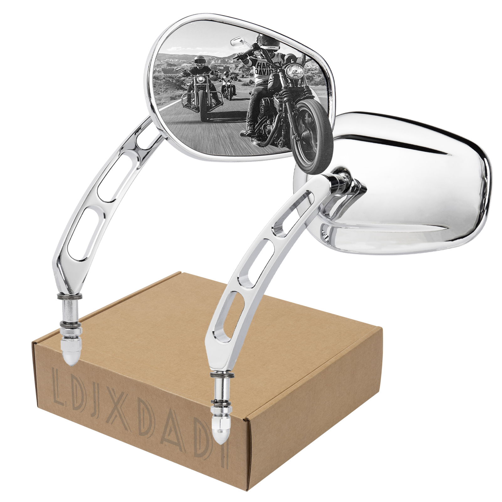 Amazon.com: LDJXDADI Chrome 8mm Rearview Mirrors for Touring Road