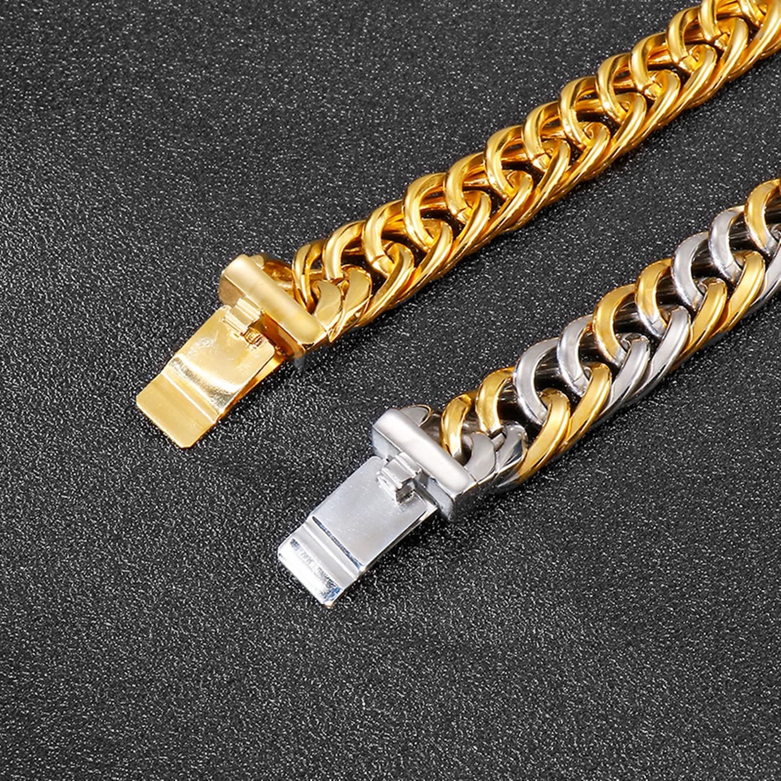 Armbänder, Schmuck Männer Panzerkette Unsichtbare Doppelverriegelungsverschlüsse Stilvolles und Schlichtes Design Armband für Herren