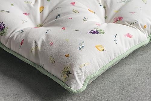 Miniatura 7 de Maison d' Hermine Almohadillas para sillas 100% algodón de 16 x 16 pulgadas con lazos, cojín de relleno de poliéster para comedor, hogar y sala de