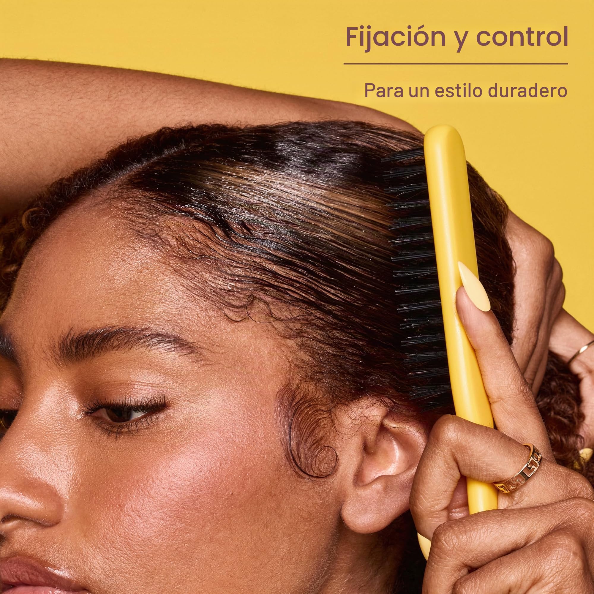 SheaMoisture - Gel de peinado de fijación fuerte para cabello natural, procesamiento químico o peinado con calor, aceite de ricino negro jamaicano y gel antiencrespamiento sin parabenos de linaza, 15