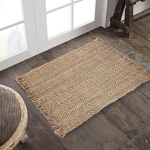 Superior Alfombra bohemia de yute con flecos, 9 x 12 pies, natural