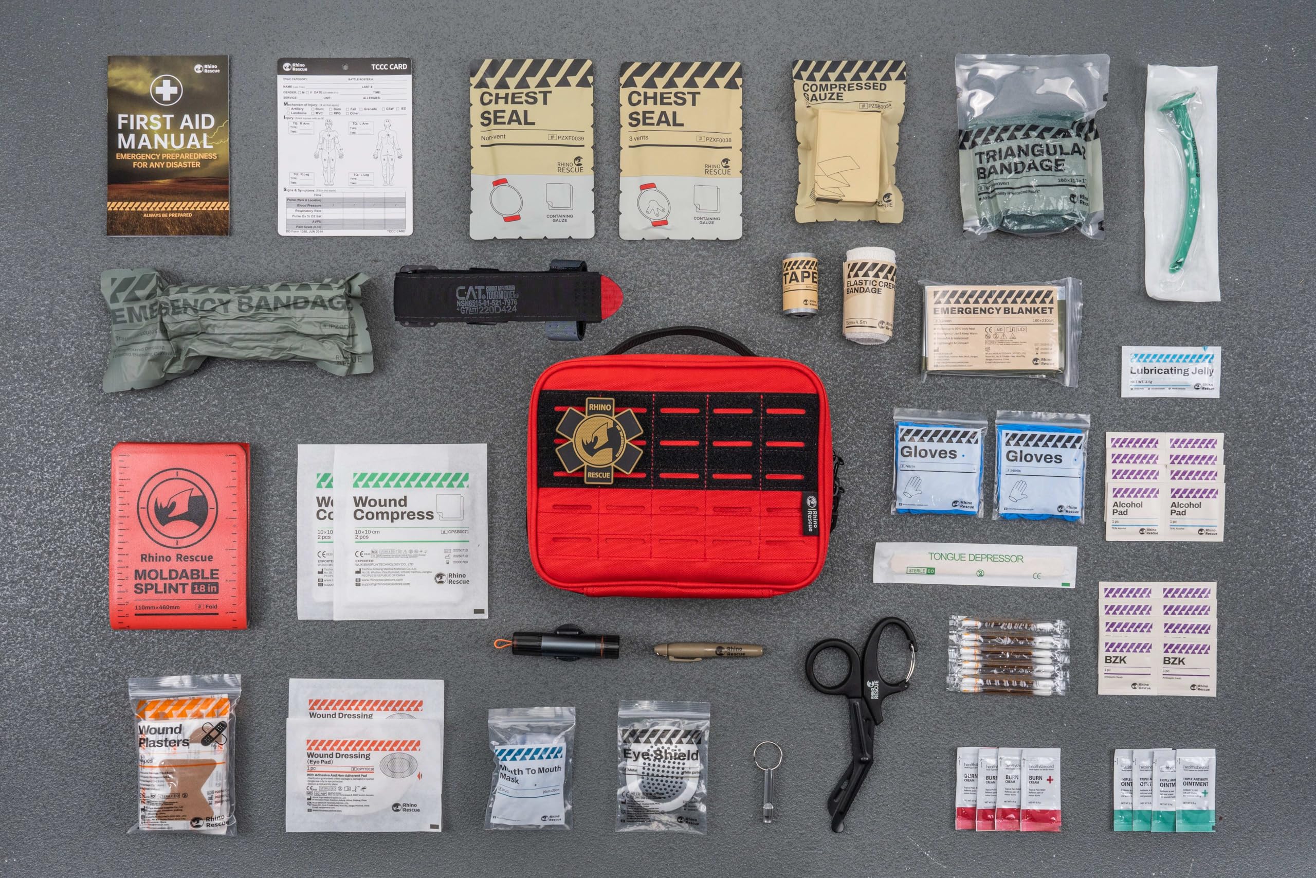 Amazon.com: RHINO RESCUE Vehicle IFAK Trauma Kit with C-A-T