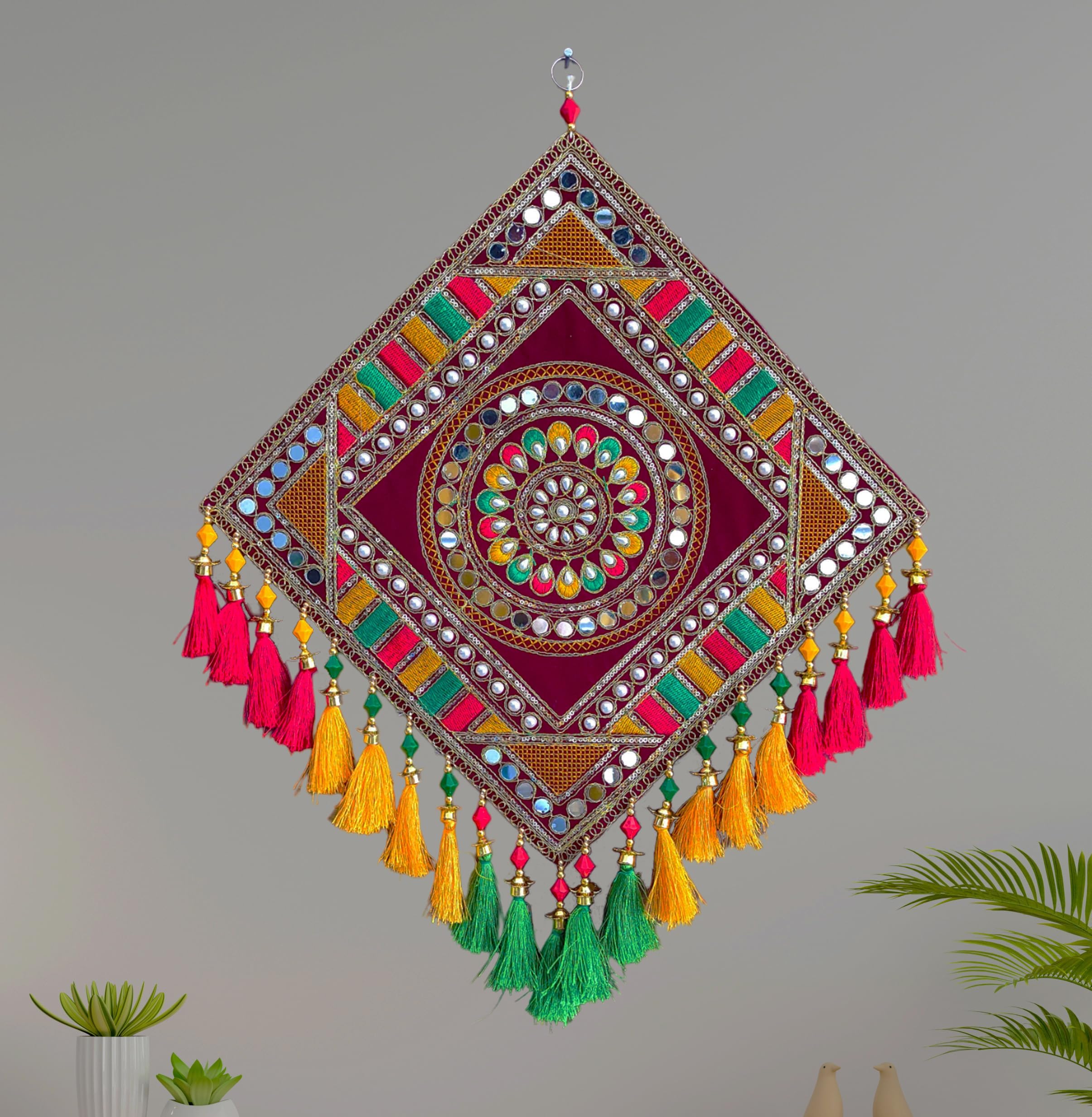 Buy REPTUM DECOR Velvet Traditional Rangoli DESIGN WALL HANGING 1 Piece ...