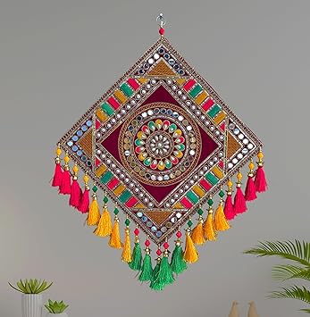 REPTUM DECOR Velvet Traditional Rangoli DESIGN WALL HANGING 1 Piece