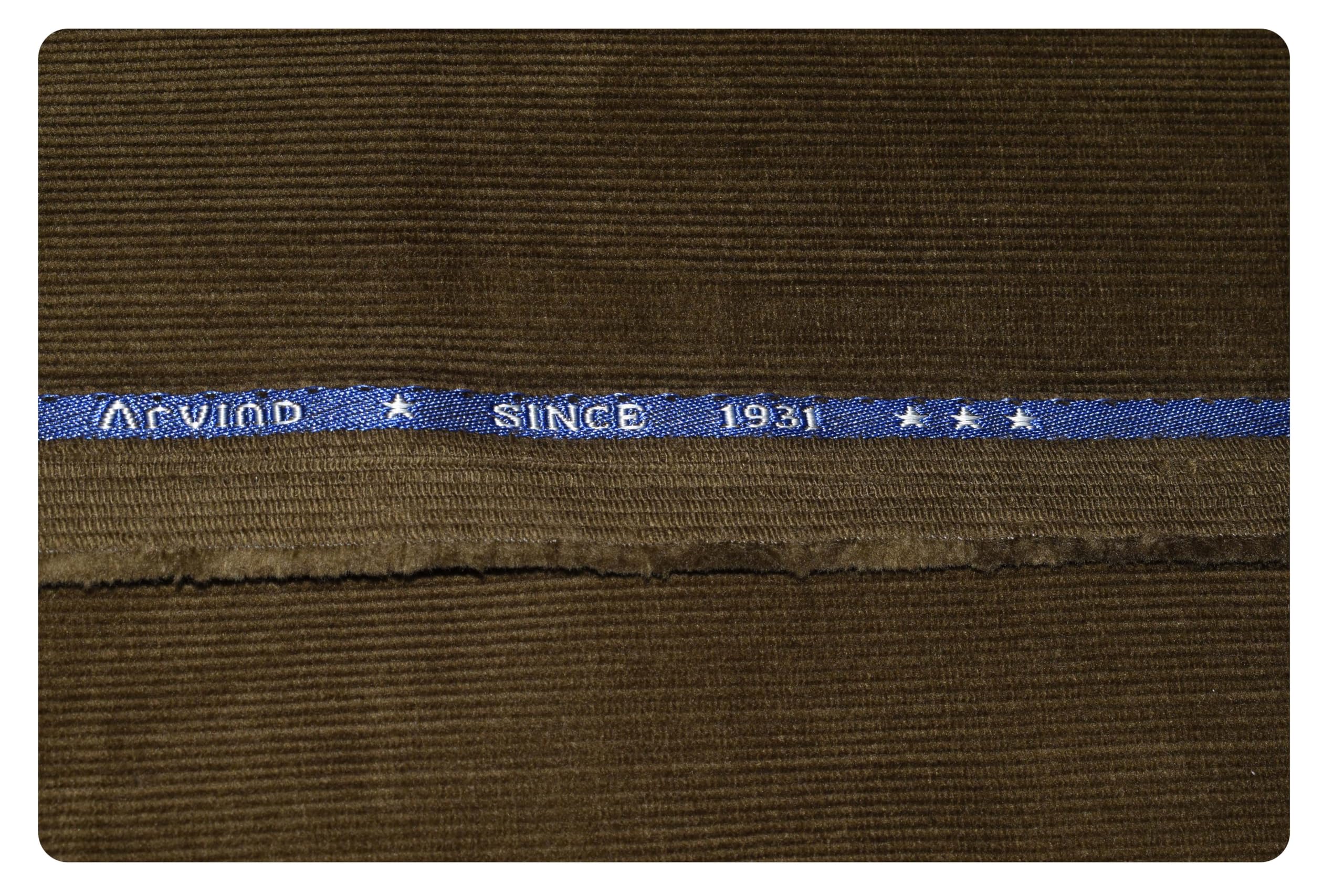 arvind Men's Pure Cotton Corduroy Lycra 18 Wale Trouser Fabric (CODR267)-picture-26
