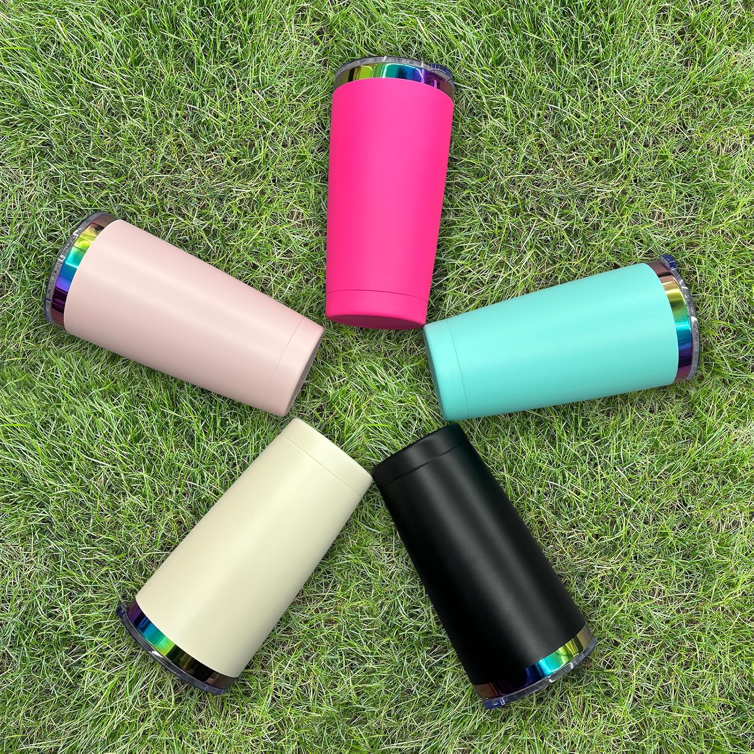 20 oz Stainless Steel Tumbler with Lid and Straw Double Wall Vacuum Insulated Coffee Mug Powder Coated Cup for Hot and Cold Drinks (White,1 pack) - Image 8