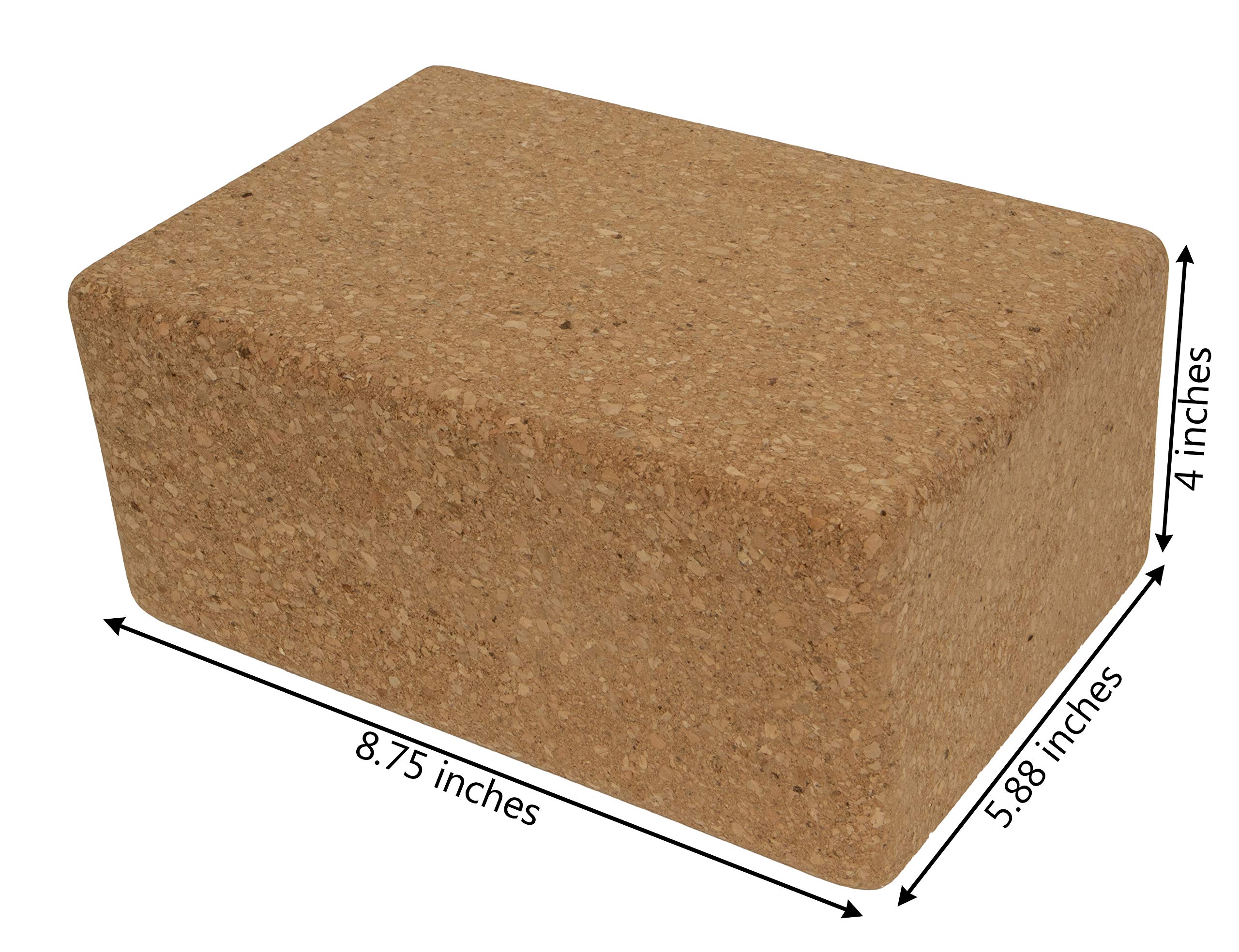 Kork-Yoga-Block, massiver Naturkork, Übungsstein zur Unterstützung und Verbesserung der Posen und Flexibilität, 2 Stück