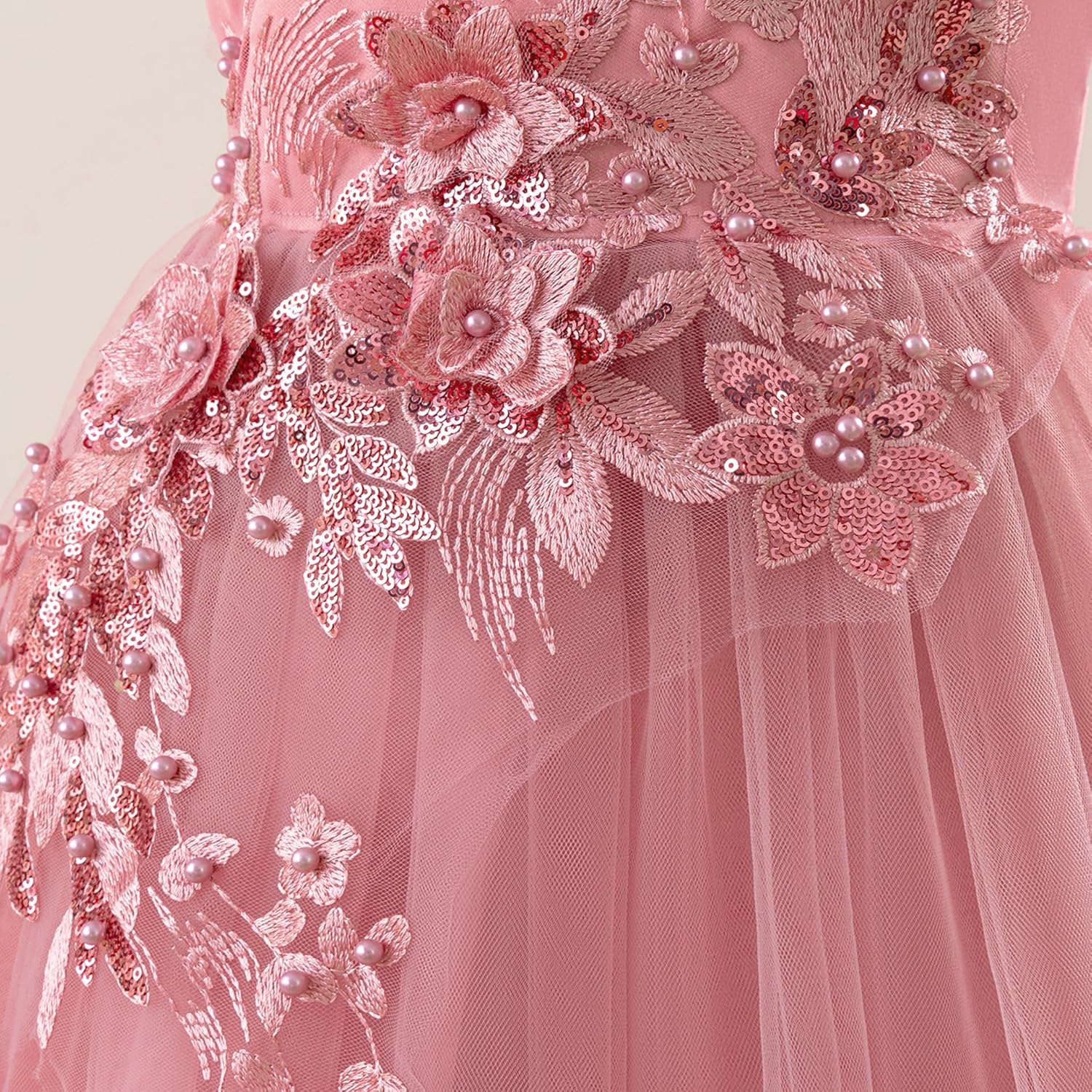 Flower Girl Dresses Lace Embroidery Off The Shoulder Tulle Dress Communion Pageant Wedding Dance Gown