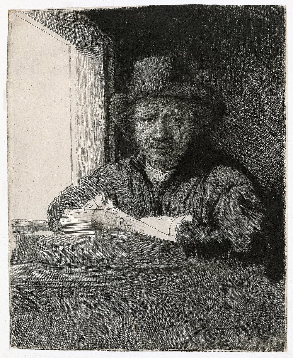 Cuadro de Rembrandt Harmenszoon Van Rijn pequeño enmarcado en negro
