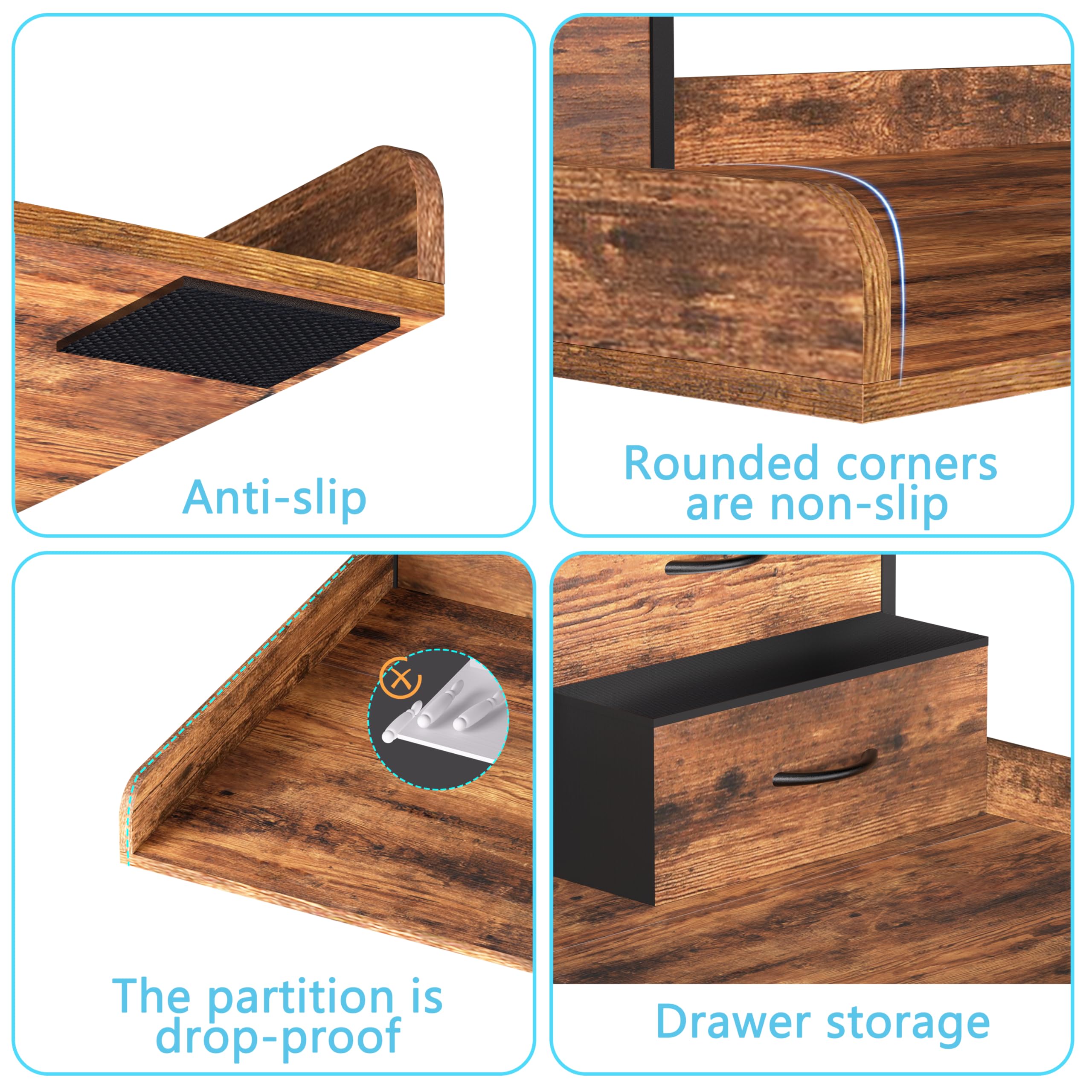 Encimera para lavadora y secadora, 27.5 pulgadas de profundidad x 53.9 pulgadas de ancho x 12.9 pulgadas de alto, encimera de madera maciza para lavadora y secadora con estantes organizadores 5