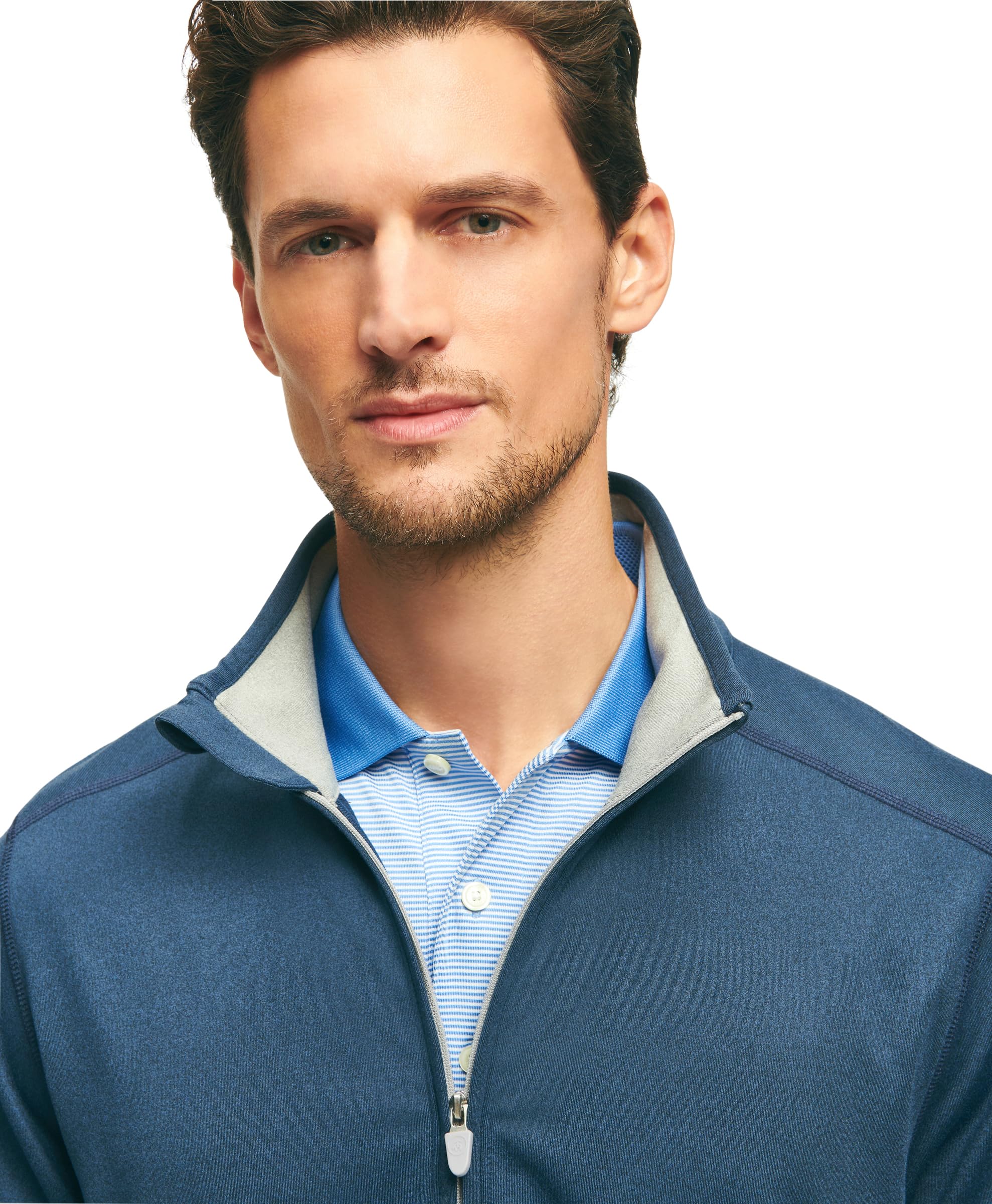 Brooks Brothers Performance Stretch Long Sleeve Golf Half-Zip Pullover Uomo