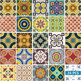 Talavera Tiles Stickers 24 PC Set - Traditional Talavera Tiles Decals - ...