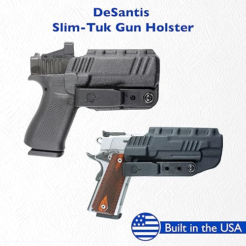 Miniatura 3 de DeSantis Funda para pistola Slim-Tuk, dentro de la cintura, clip C 360, se adapta a S&W M&P y M&P M2.0 9/40 3.5" - 4 1/4", ambidiestro, negro