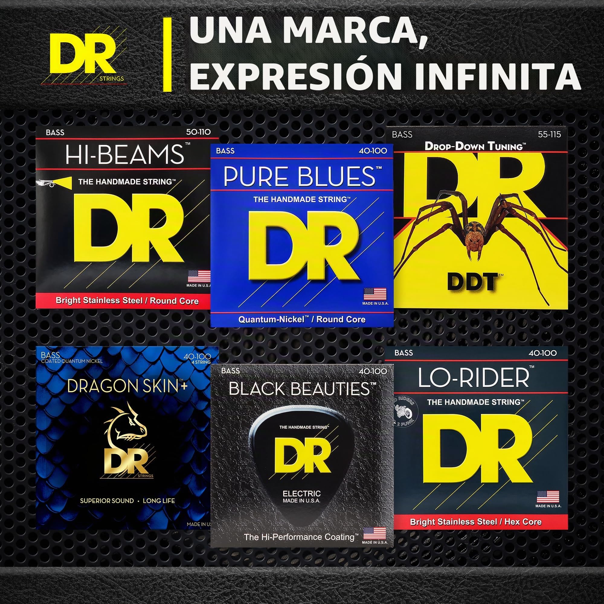 DR Strings Hi-Beam - Stainless Steel Round Core Lite 5 String 40-120
