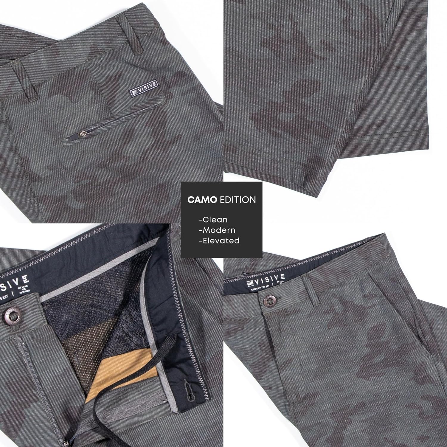 Visive Mens Shorts 7/9 Inch Hybrid Golf Short Premium Quick Dry Stretch Board Shorts