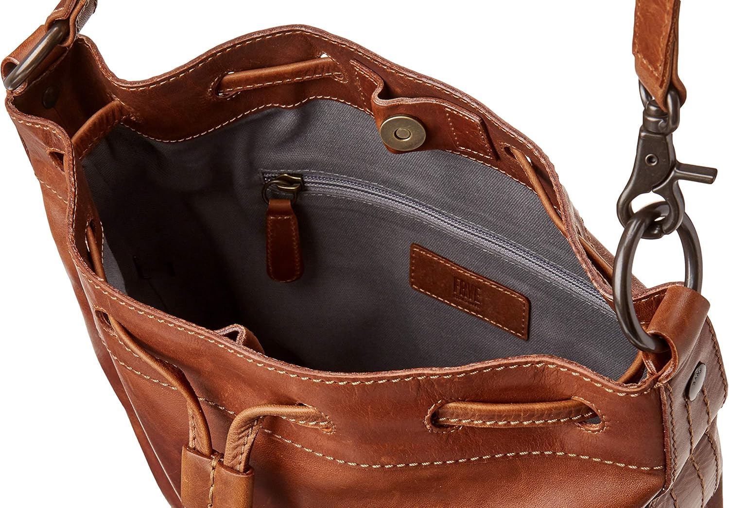 Frye Melissa Drawstring Hobo, Cognac