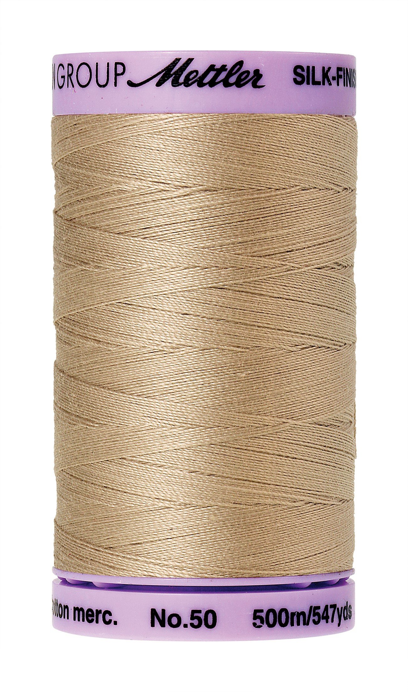 Silk-Finish Solid Cotton Thread, 547 yd/500m, Straw